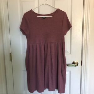 pink midi dress with pockets!